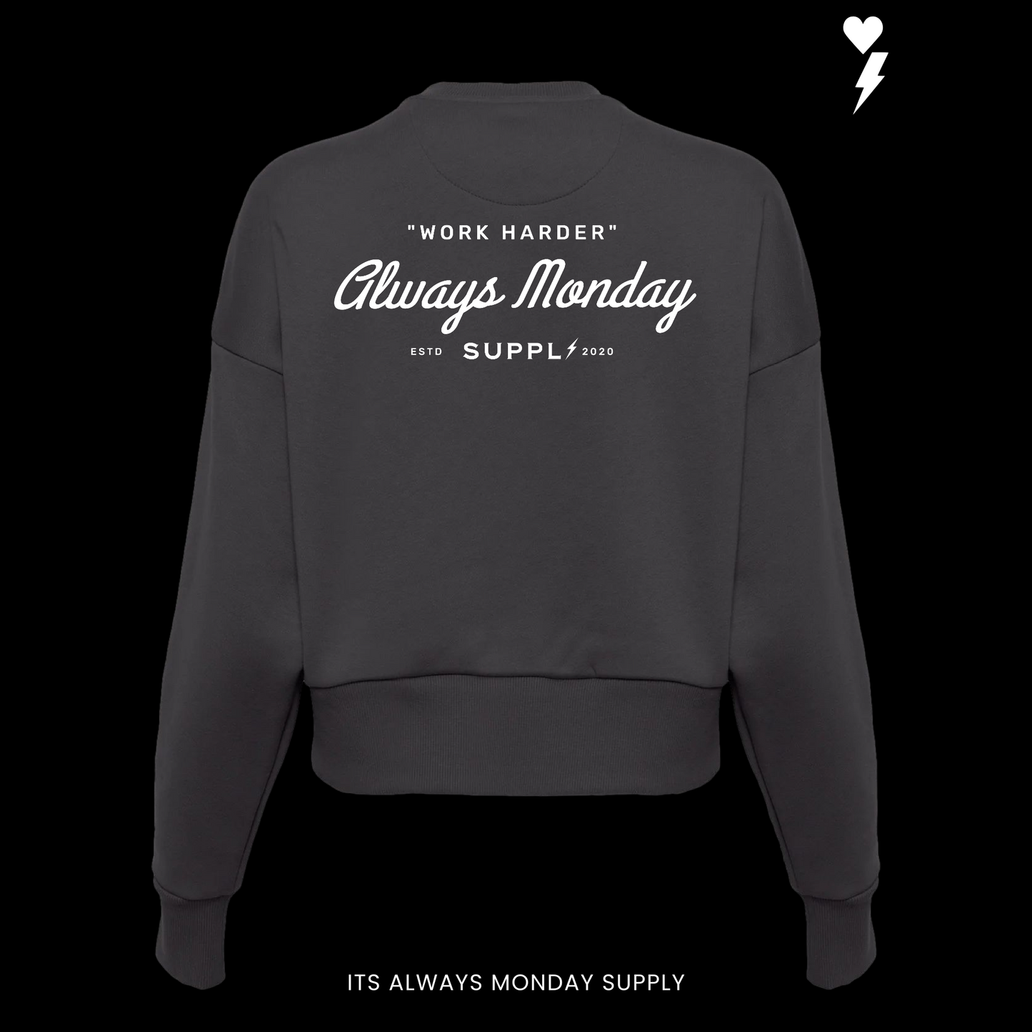 PREMIUM HEAVYWEIGHT WOMENS WORK HARDER CREW NECK