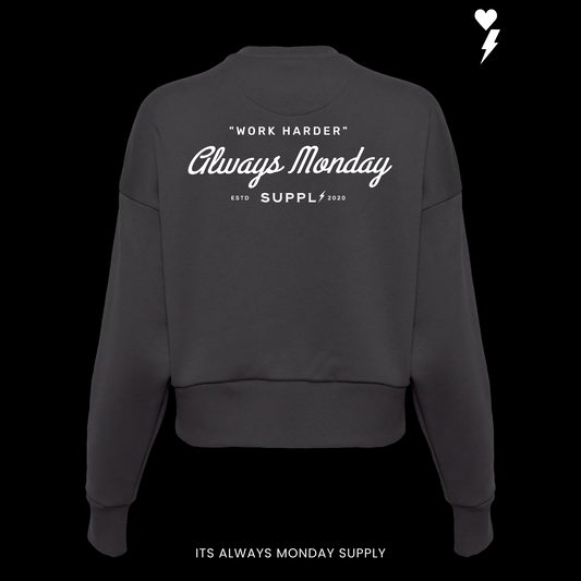 PREMIUM HEAVYWEIGHT WOMENS WORK HARDER CREW NECK