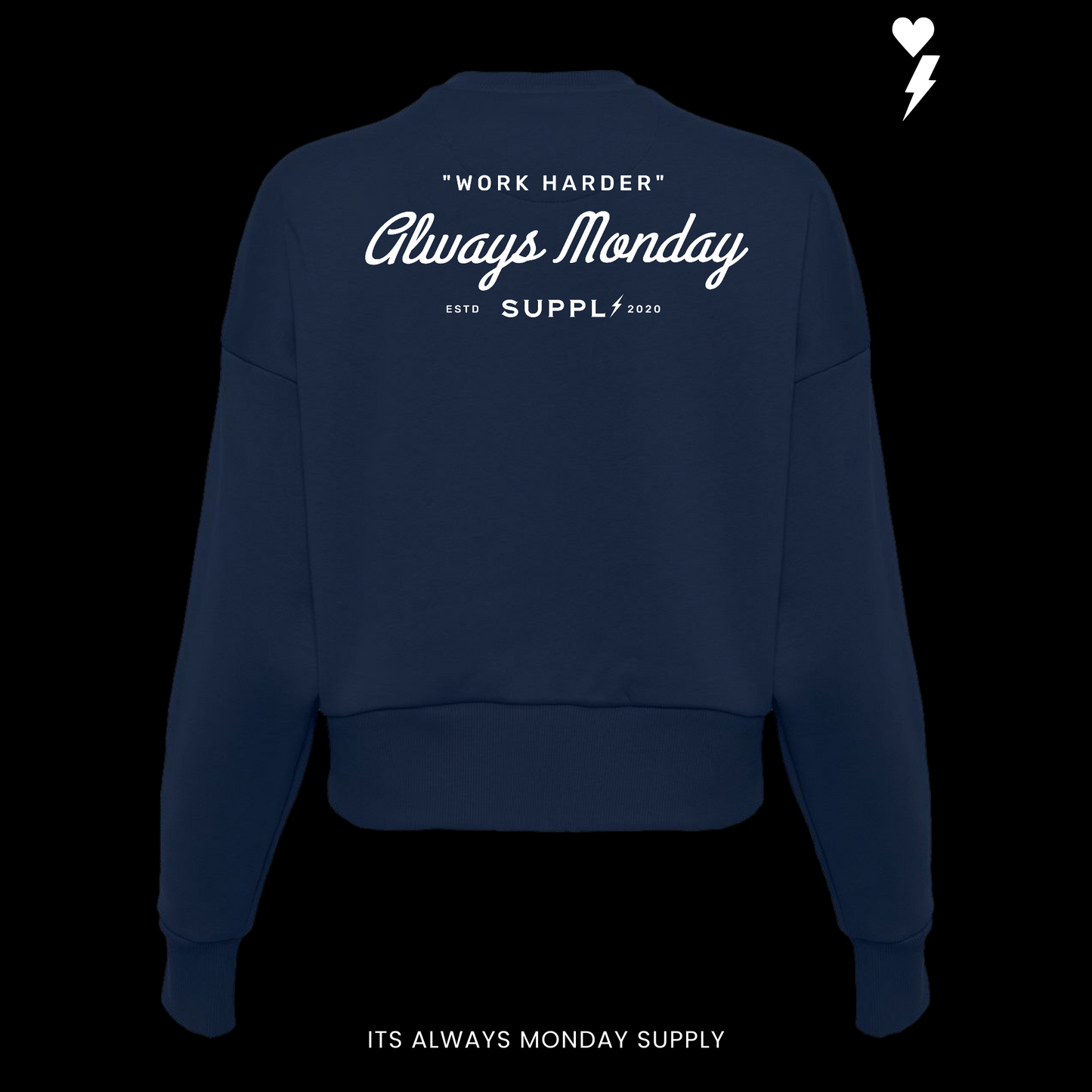 PREMIUM HEAVYWEIGHT WOMENS WORK HARDER CREW NECK