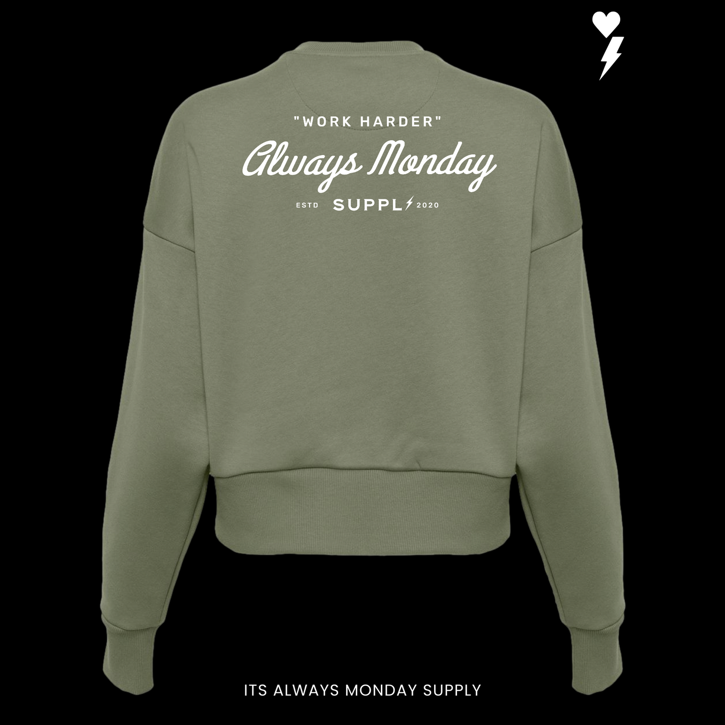 PREMIUM HEAVYWEIGHT WOMENS WORK HARDER CREW NECK