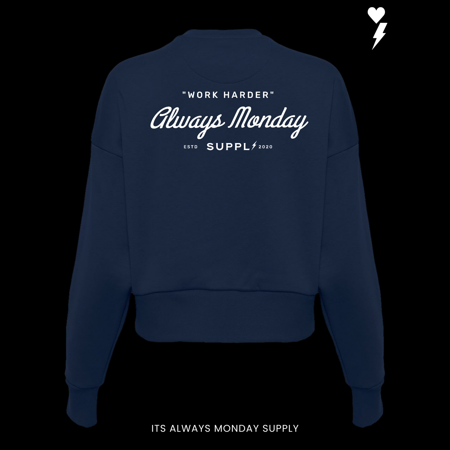 PREMIUM HEAVYWEIGHT WOMENS WORK HARDER CREW NECK - OLIVE